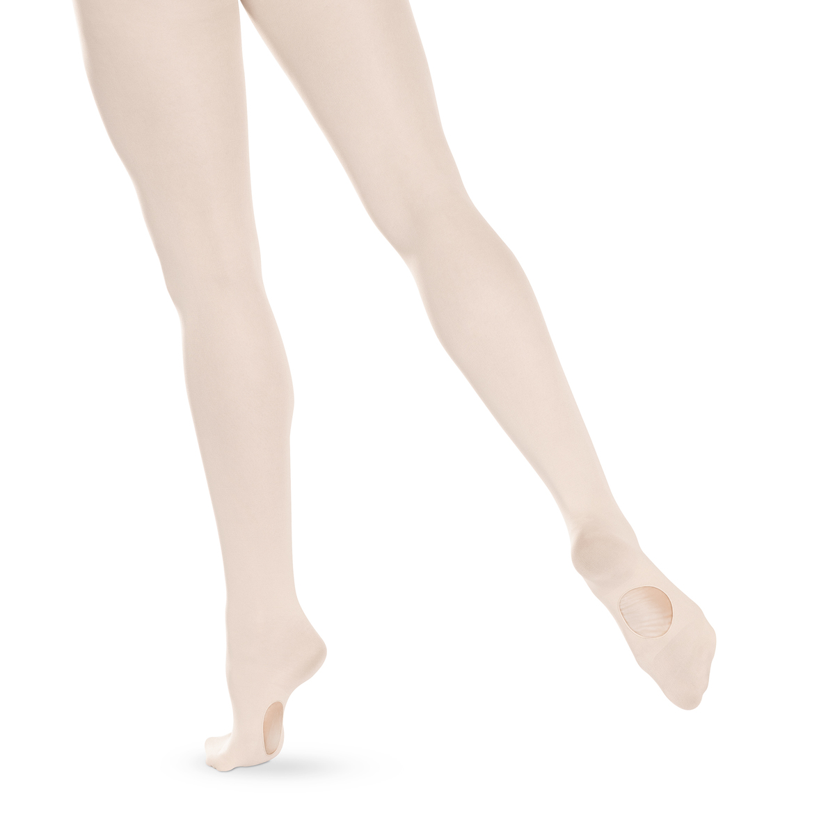 Anvazise Ballet Tights Professional High Elasticity Convertible Solid Color  Seamless Ballet Stockings with Hole for Dance Studio Skin Color L